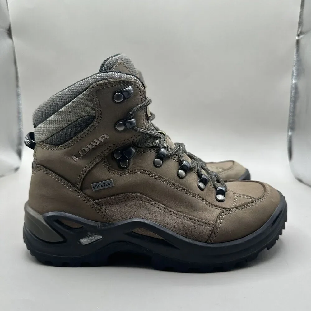 Lowa Renegade GTX Mid Hiking Boots Womens 5.5 Brown Leather Trail Waterproof